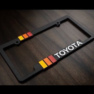Retro Toyota license plate frames (2)